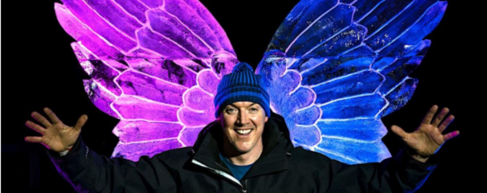 Angel ice sculpture