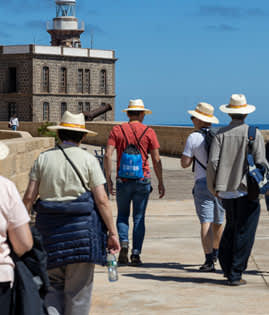 People on a walking tour