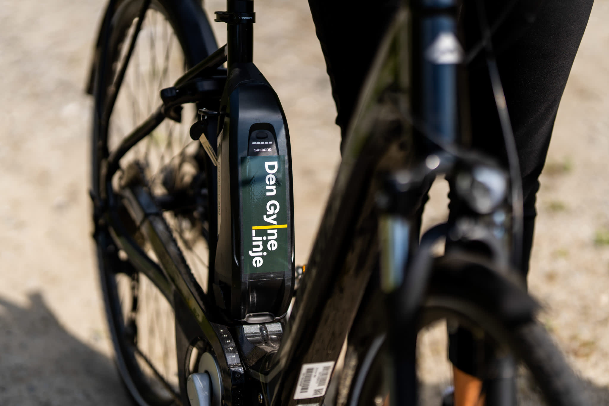 Utsnitt av en sykkel fra den gylne linje