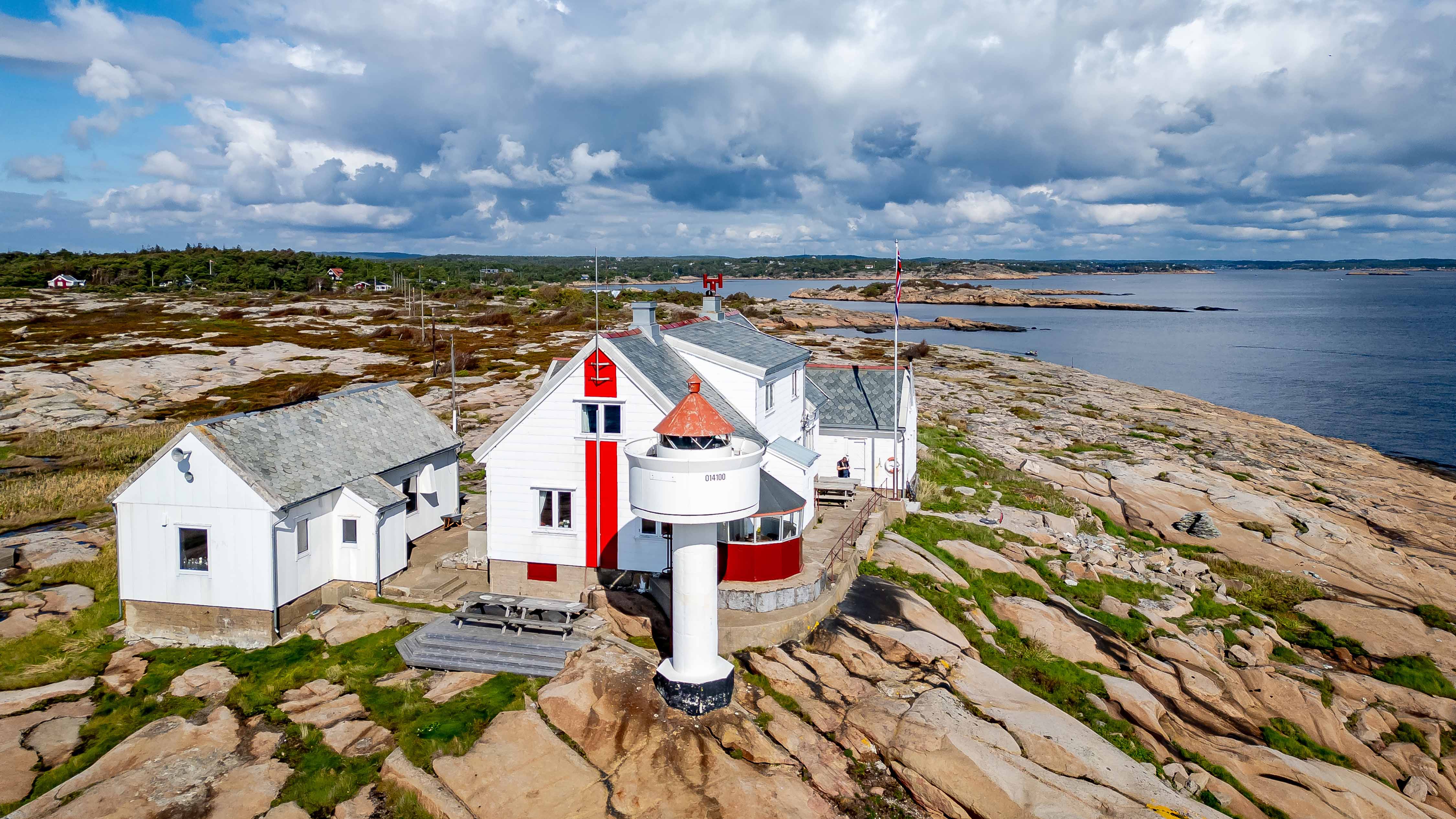 Strømtangen fyr sett ovenfra
