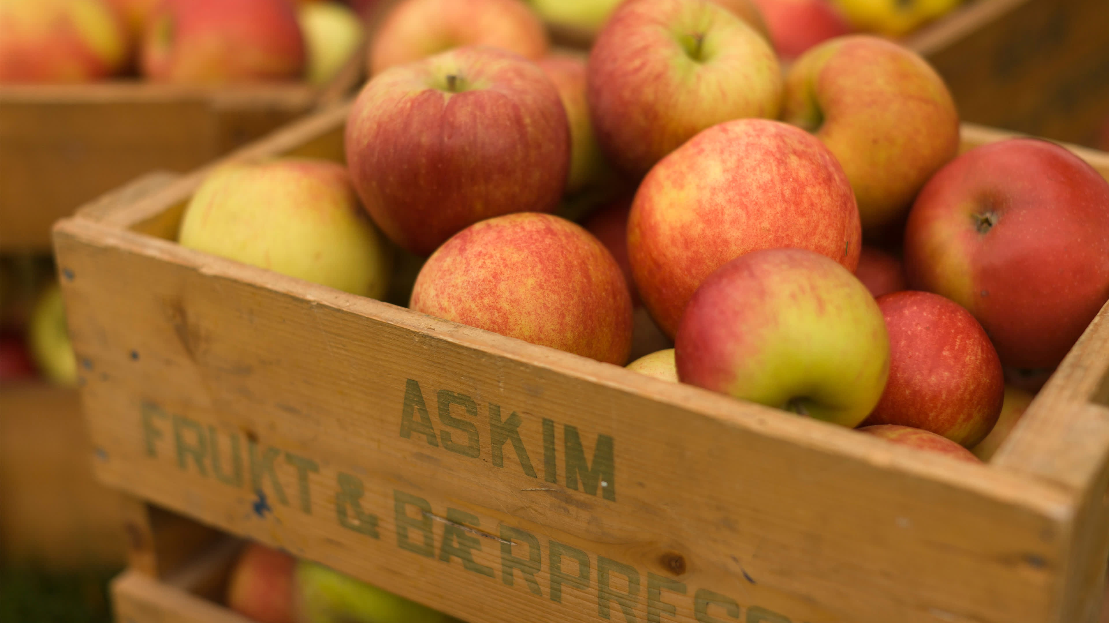 Eplekasse fra Askim Frukt og bærpresseri