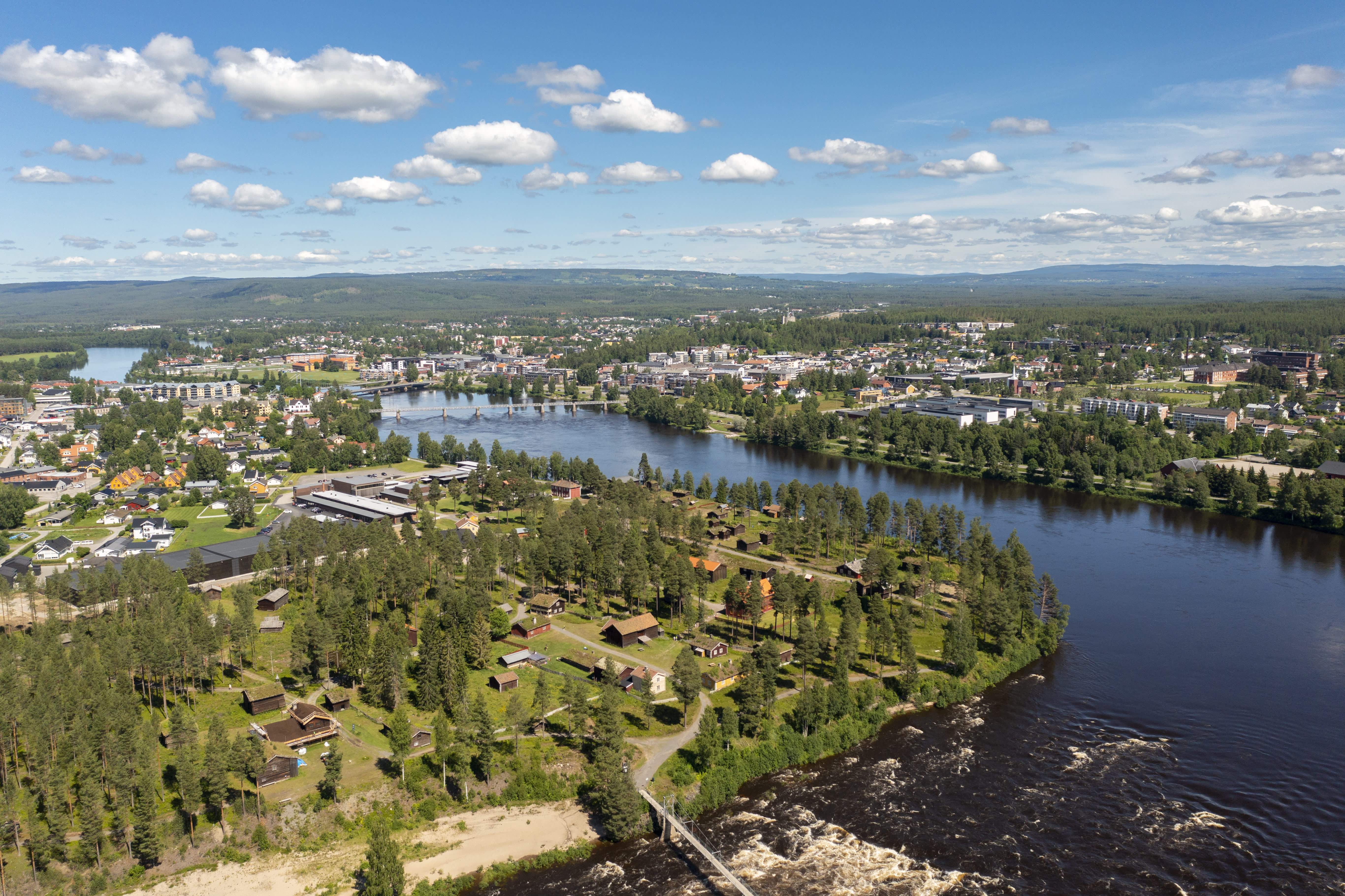 Dronebilde fra Glomdalsmuseet - Sommer 2022