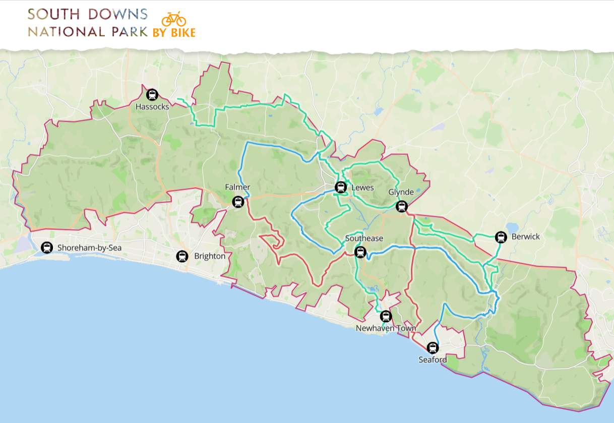 cycle map route of SDNP
