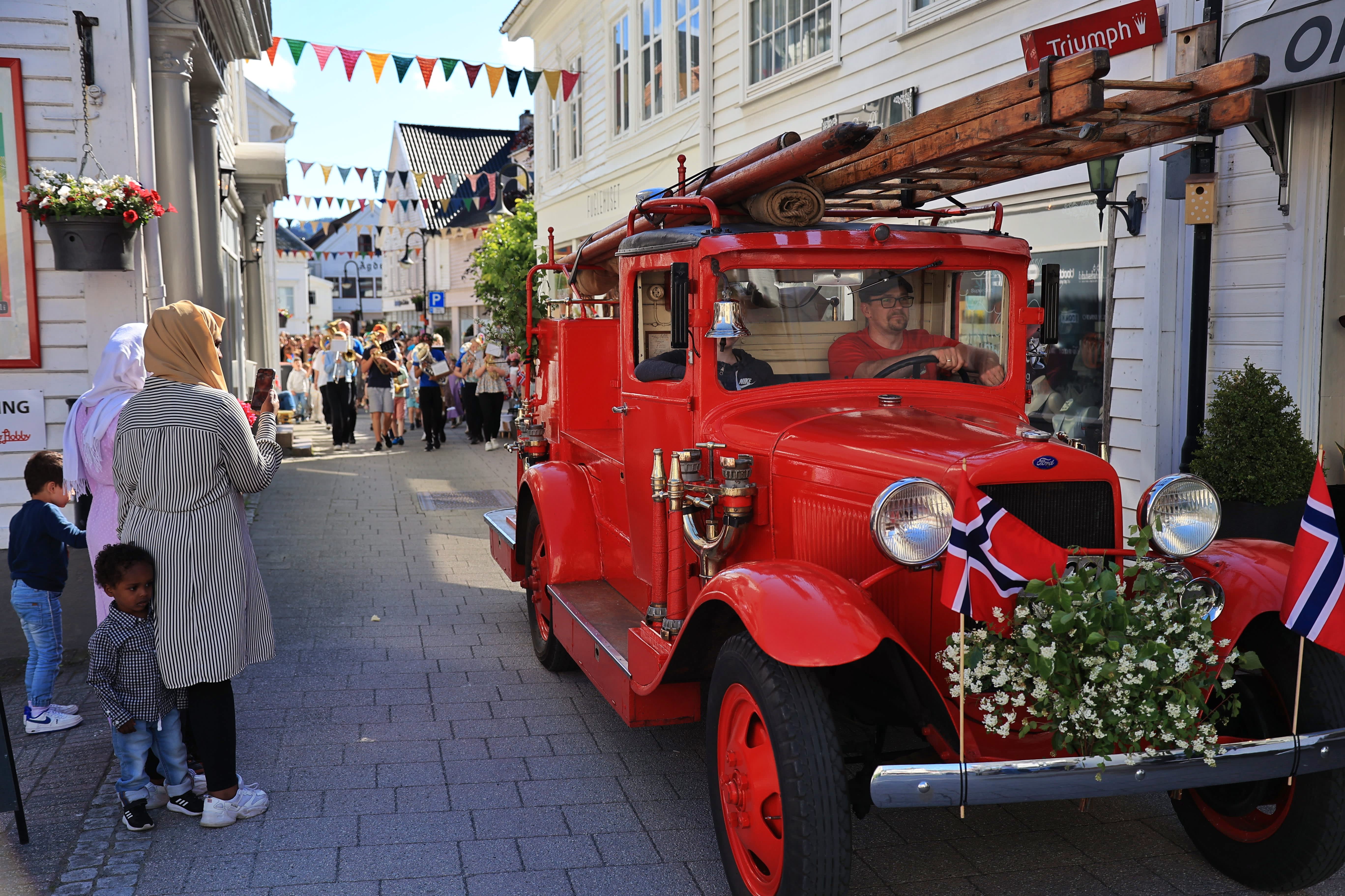 Brannbiltog i Flekkefjord