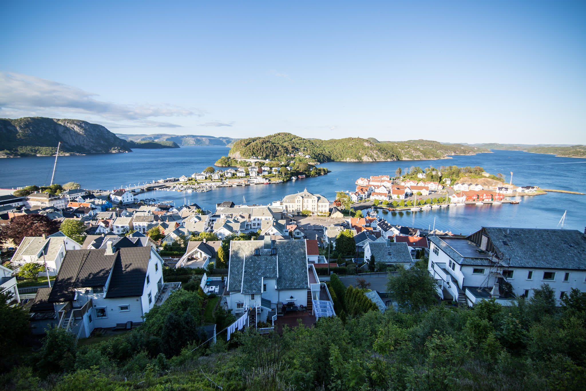 Farsund sett fra utsiktspunktet Varbak