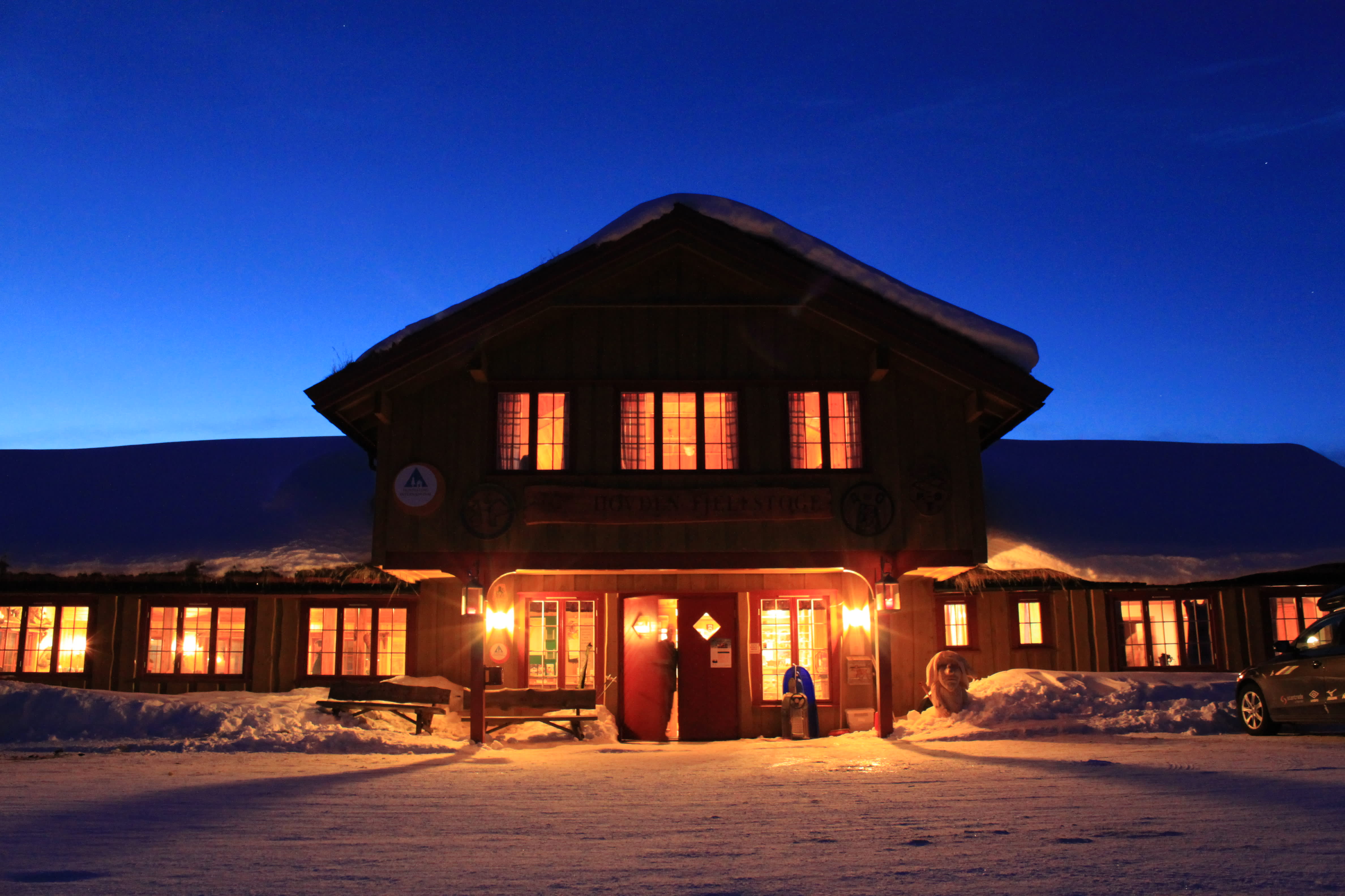 vinter biolde på Hovden Fjellstoga