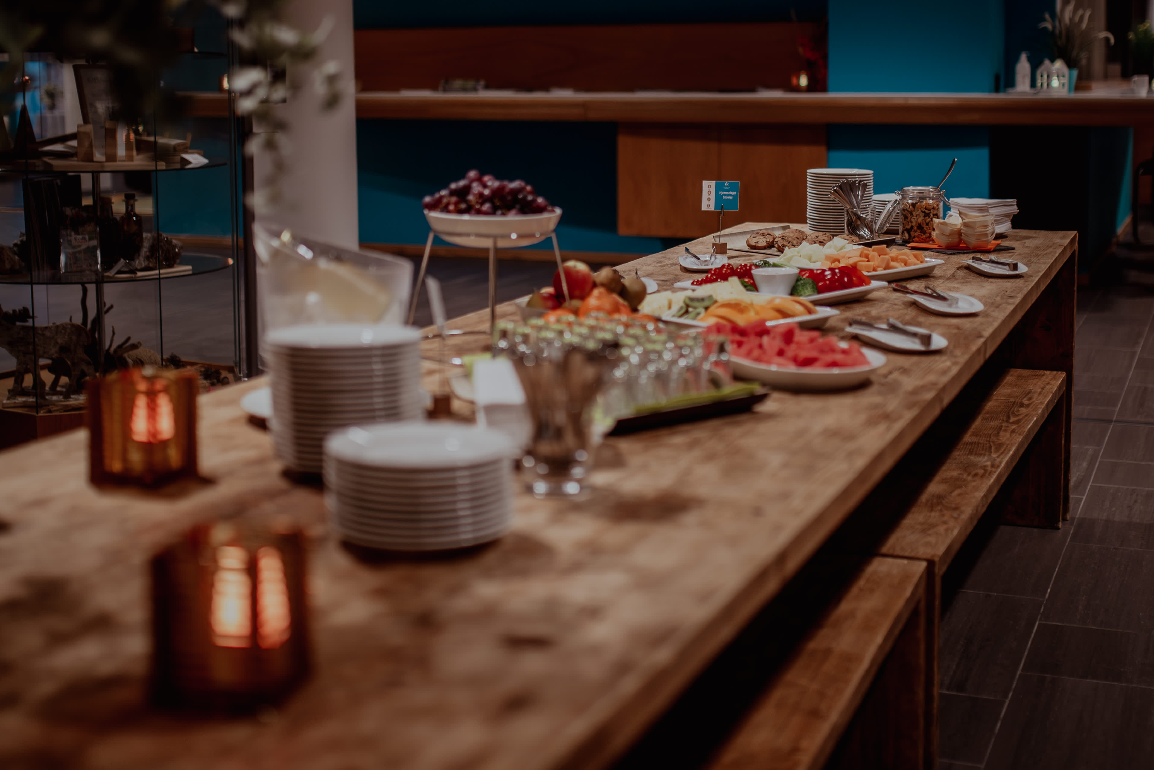 Dekket bord på Utsikten Hotell Kvinesdal