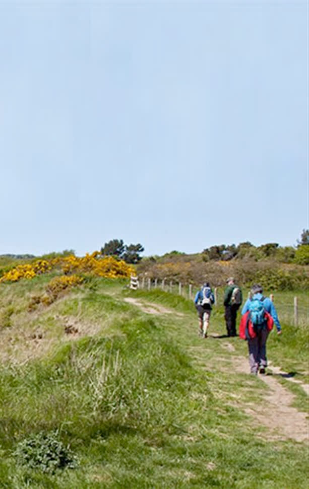 Walking along Thursaston Coast