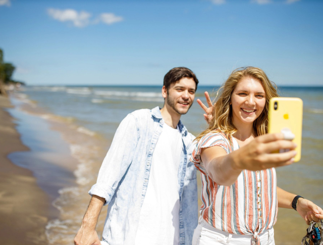 Couple at Kohler Andrae State Park
