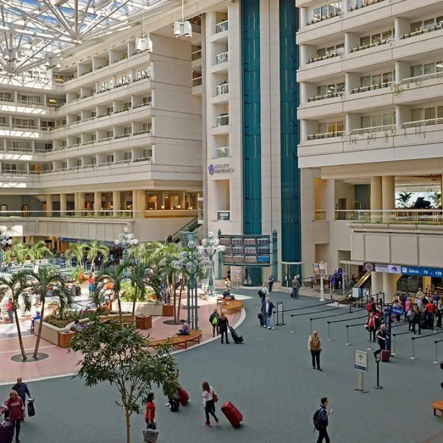 Orlando International Airport atrium Zoom background