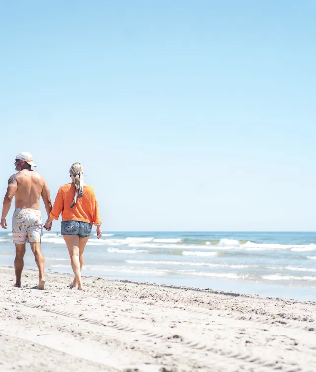 Couple, Walking on the Beach, Michael J. Ellis