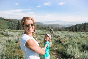 Mom and Daughter Hiking In Park City, UT
