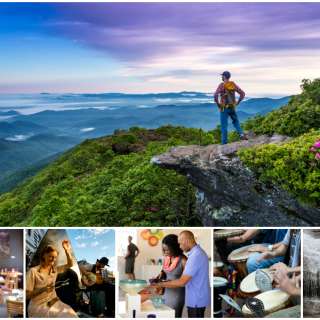 Sweeping mountain views, great food, and lively music create the vibe in Asheville
