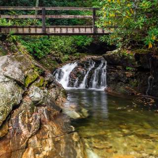 Skinny Dip Falls on the Blue Ridge Parkway near Asheville, NC