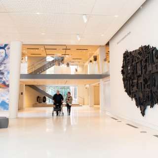 The Atrium inside the Asheville Art Museum