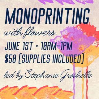 Monoprinting with Flowers