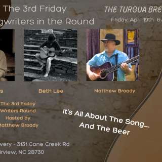 3rd Friday: Songwriters in the Round with Matthew Broady, Brian Hilligoss & Beth Lee