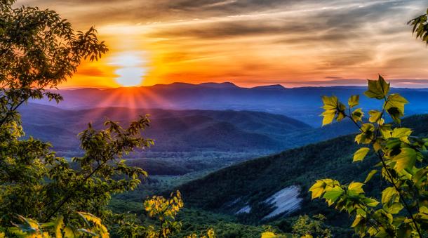 Blue Ridge Parkway Detour Near Roanoke in Virginia's Blue Ridge