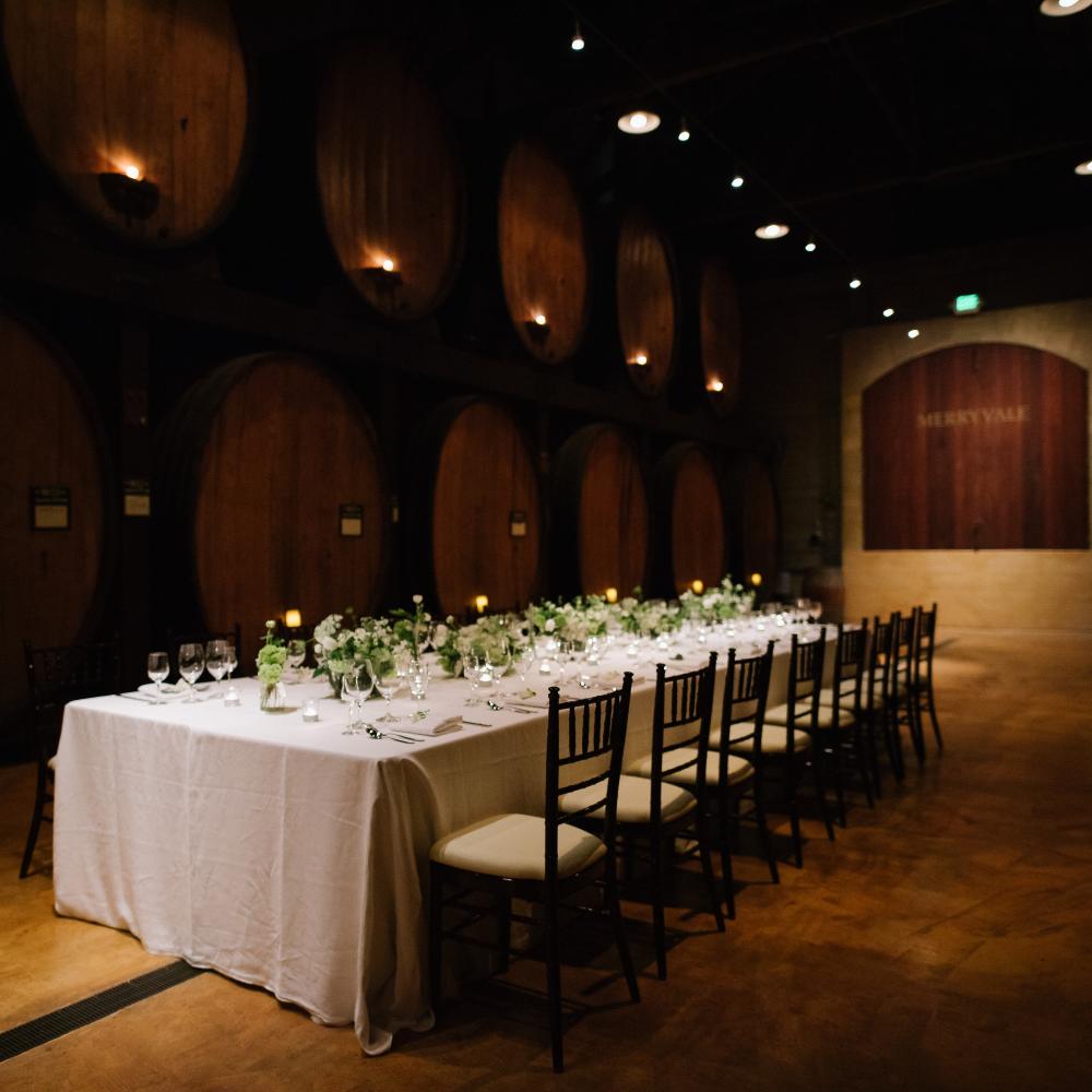 Merryvale Vineyards Cask Room Wedding