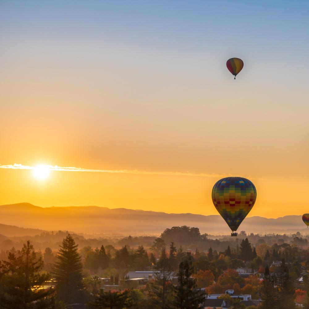 Hot Air Balloons over Yountville