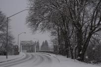Snowy Road Between Eugene & Springfield by Colin Morton