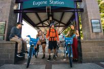Cycling with PeaceHealth bikes in Eugene