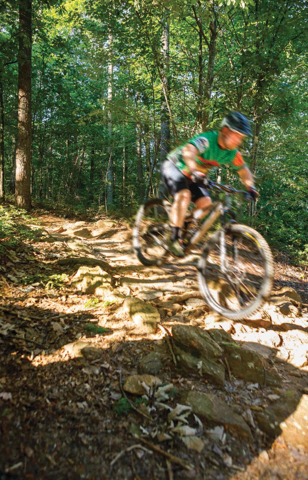 Paris mountain state park mountain top biking