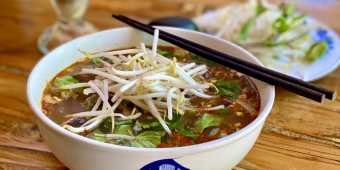 A bowl of pho at Hanoi 3 Seasons In Toronto, Ontario