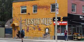 Street art in Toronto's Leslieville neighbourhood