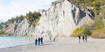 Bluffers Beach at the Scarborough Bluffs