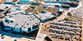 aerial view of Sherway Gardens shopping centre, located in Etobicoke