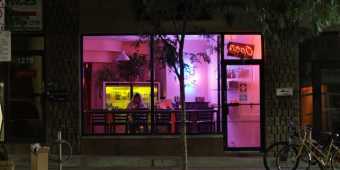 The exterior of Mahjong Bar in Toronto