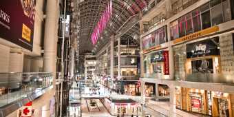 Inside the Eaton Centre shopping mall