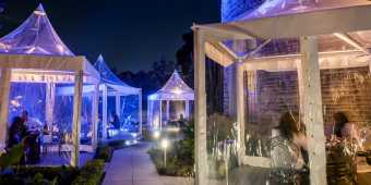 BlueBlood’s dining pods are situated on the patio just outside of Casa Loma