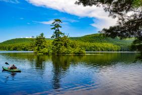 Kayaker on a lake