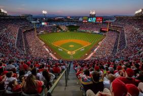 Los Angeles Angels of Anaheim fans cheer before the Angels home