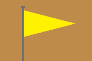 Image of a Yellow Flag Warning Clear Creek Unsafe for Children under 18