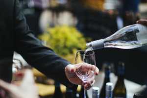 Chardonnay poured at Pinot in the City, Chicago