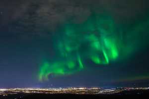Northern lights viewing over Anchorage