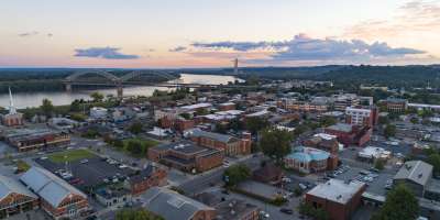 Aerial view of New Albany, Indiana