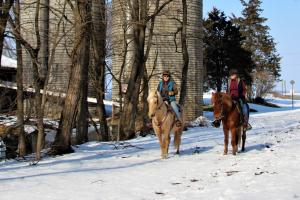 Winter Horseback Riding on Cumberland Valley Rail Trail