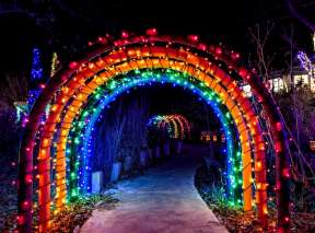 Childrens Garden Tunnels at Carousel at Botanica Illuminations 2020