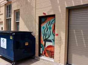 Burnt Orange Alley Door by Rebecca Hoyer