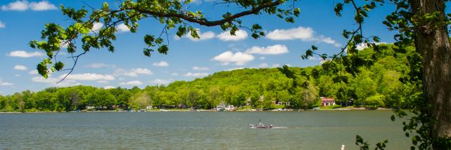 A fishing boat on Lake Lemon