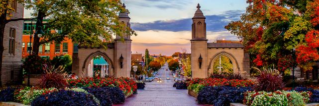View of the Sample Gates at the Indiana University in Bloomington, IN
