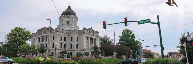 The Square and Courthouse during a summer morning