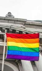 Pride flag at Providence City Hall,