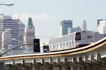 BART train transportation