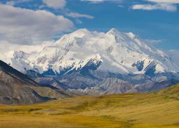 Denali mountain view from inside the national park