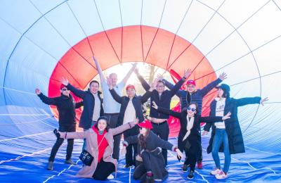 Trade buyers from Hunan Province, China experience ballooning in Bath & Bristol CREDIT Jon Craig